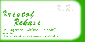 kristof rekasi business card